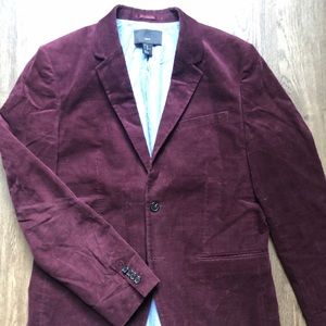 H&M Burgundy Corduroy Blazer